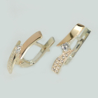 Серьги серебряные с накладками золота