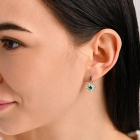 Сережки срібні з золотими пластинами