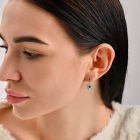 Сережки срібні з золотими пластинами