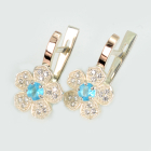 Серьги серебряные с золотыми пластинами