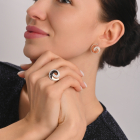 Гарнітур срібний з золотом