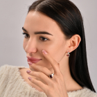 Набор серебряный с золотыми пластинами и фианитами