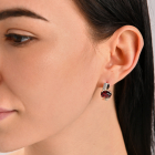 Набор серебряный с золотыми пластинами и фианитами