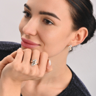 Набор кольцо и серьги серебряные