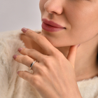 Комплект серебряный с золотом