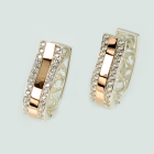 Сережки із срібла та золота