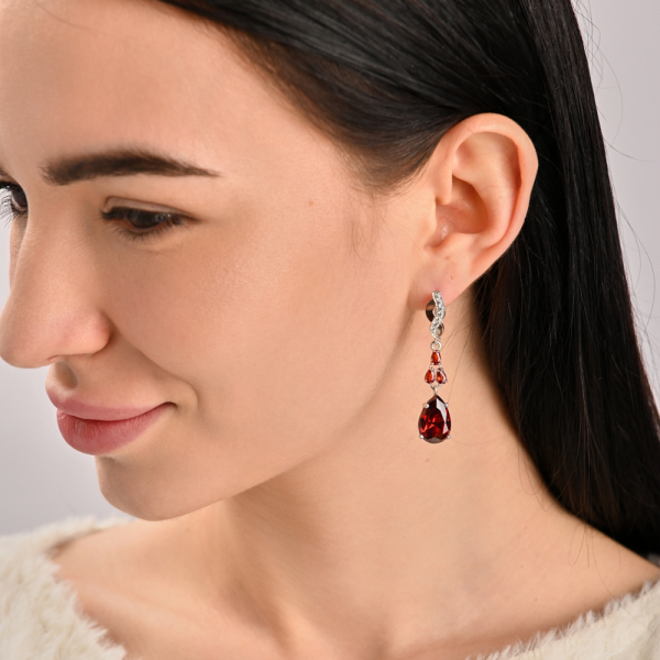 Серебряный набор с золотыми вставками и фианитами