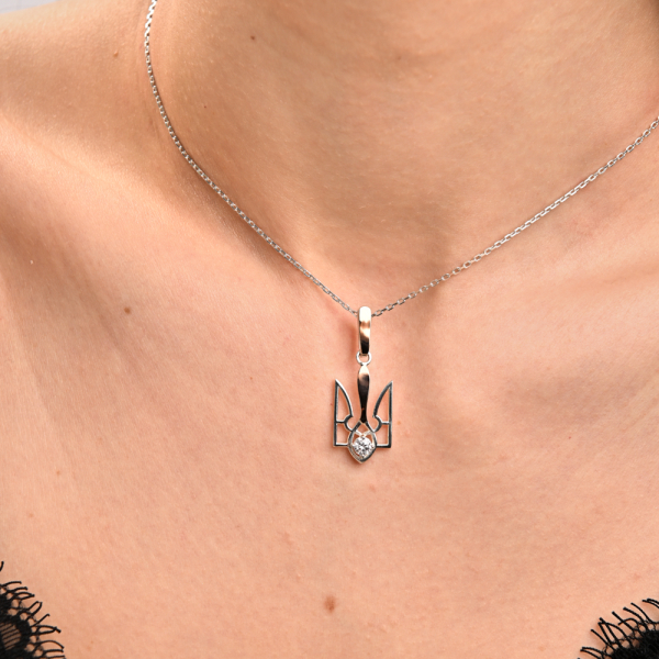 Срібна підіска "герб"