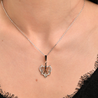 Срібна підвіска герб України