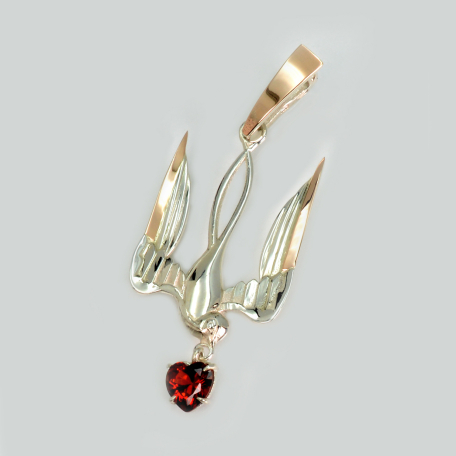 Серебряная подвеска герб Украины