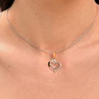 Срібна підвіска з пластинами золота