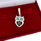 Срібна підвіска з пластинами золота