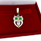 Срібна підвіска з пластинами золота