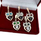 Срібна підвіска з пластинами золота