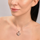 Срібна підвіска з пластинами золота