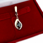 Срібна підвіска з пластинами золота