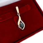 Срібна підвіска з пластинами золота