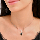 Срібна підвіска з пластинами золота