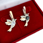 Срібна підвіска з пластинами золота