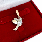 Срібна підвіска з пластинами золота