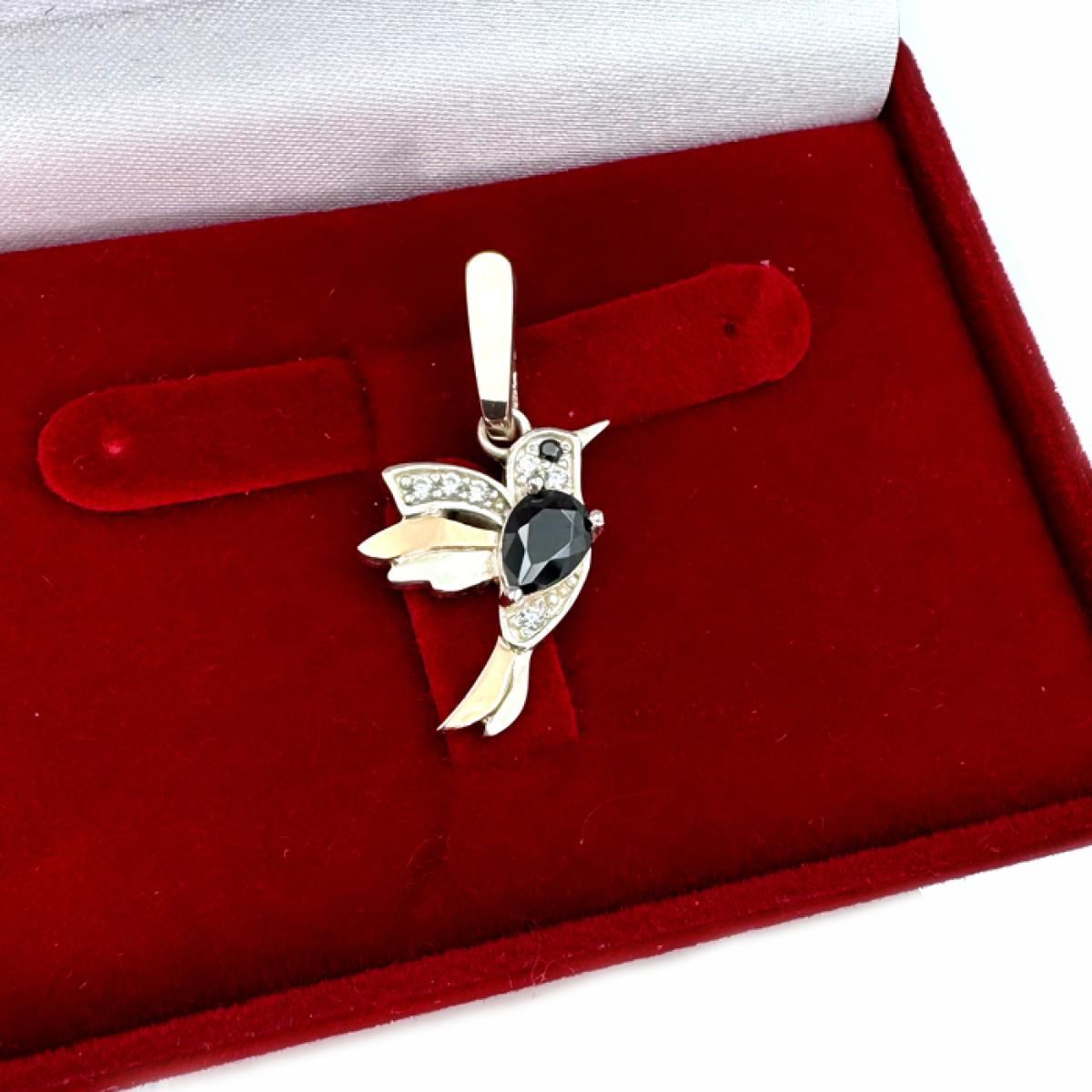 Срібна підвіска з пластинами золота