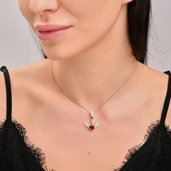 Срібна підвіска з пластинами золота