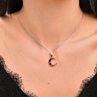 Срібна підвіска з пластинами золота