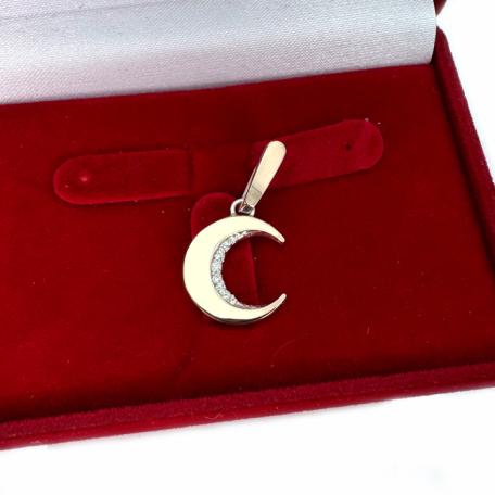 Серебряная подвеска с золотими вставками