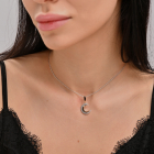 Срібна підвіска з пластинами золота