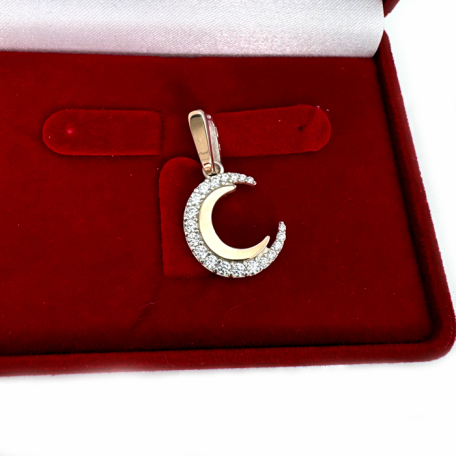 Срібна підвіска з пластинами золота