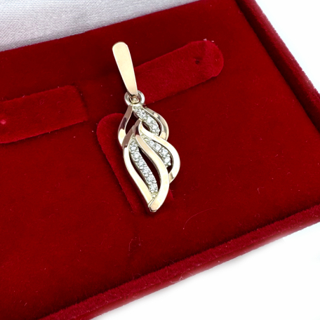 Срібна підвіска з пластинами золота