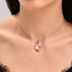 Срібна підвіска з пластинами золота