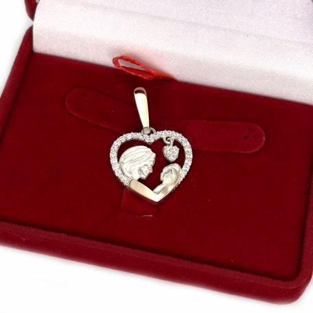 Серебряная подвеска с золотими вставками