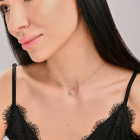 Срібна підвіска з пластинами золота