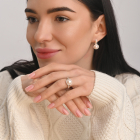 Срібна каблучка з жемчугом