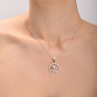 Подвес знак зодиака "Стрелец" из серебра с пластинами золота