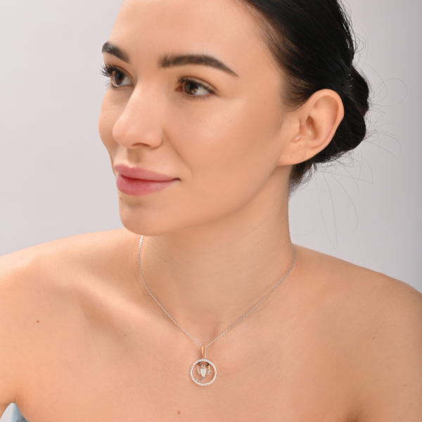 Підвіска знак зодіаку "Скорпіон" срібна з пластинами золота