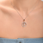 Підвіска знак зодіаку "Скорпіон" срібна з пластинами золота