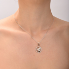 Подвес знак зодиака "Дева" из серебра с пластинами золота