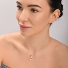 Підвіска знак зодіаку "Рак" срібна з пластинами золота