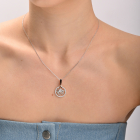 Підвіска знак зодіаку "Телець" срібна з пластинами золота