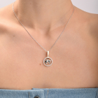 Підвіска знак зодіаку "Телець" срібна з пластинами золота