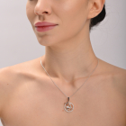 Підвіска знак зодіаку "Овен" срібна з пластинами золота