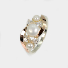 Срібна каблучка з жемчугом