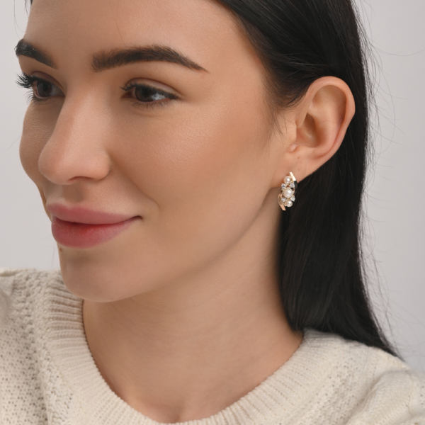 Срібний набір з жемчугом