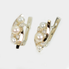 Срібні сережки з жемчугом