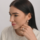 Серебряный набор с золотыми вставками и жемчугом