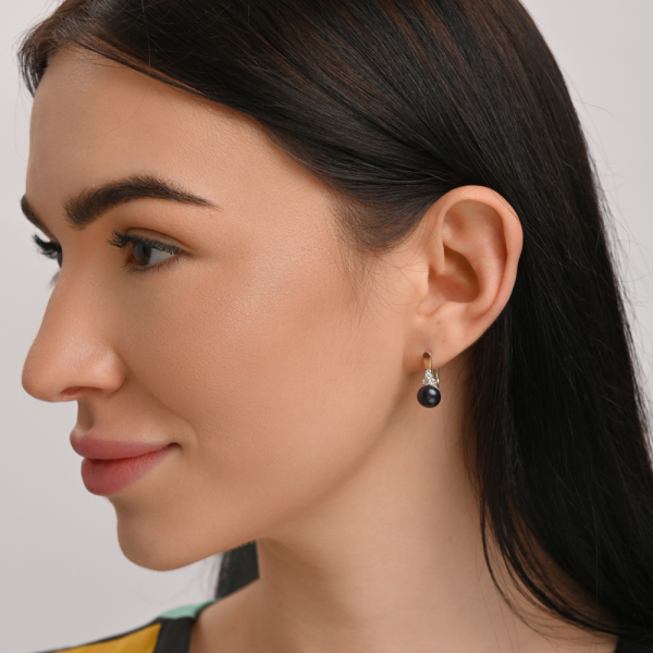 Срібні сережки з жемчугом