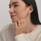 Серебряный набор с золотыми пластинами