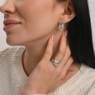 Серебряный набор с золотыми пластинами